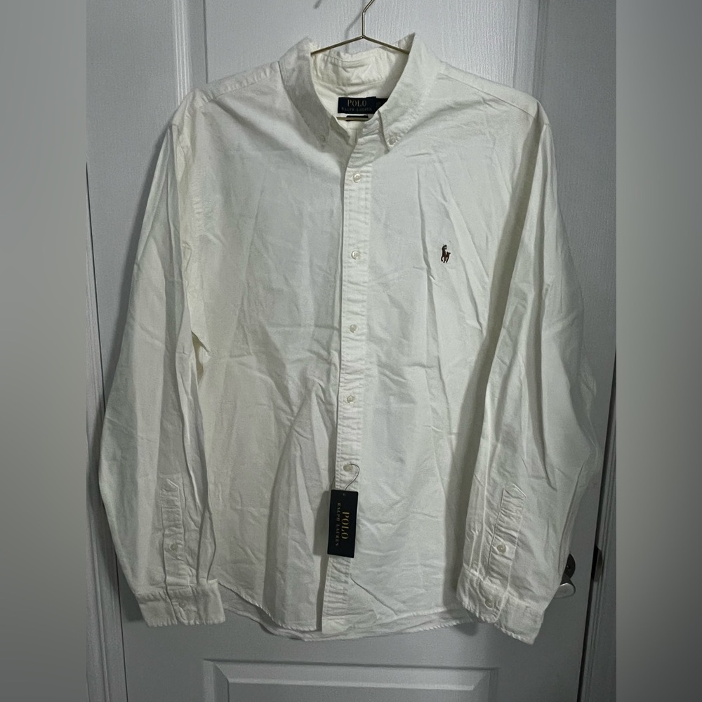 Ralph Lauren Men's Cream Button Down Shirt